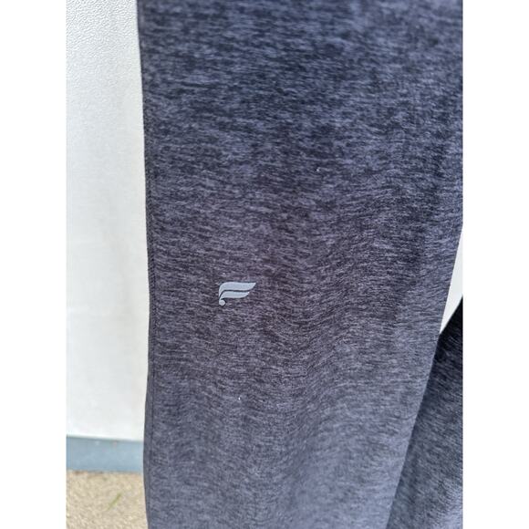 Fabletics Heatherflex Kick Flare Jumpsuit In Charcoal Sz M Square Neck Build In - Picture 10 of 15